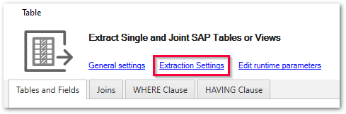 Extraction-Settings