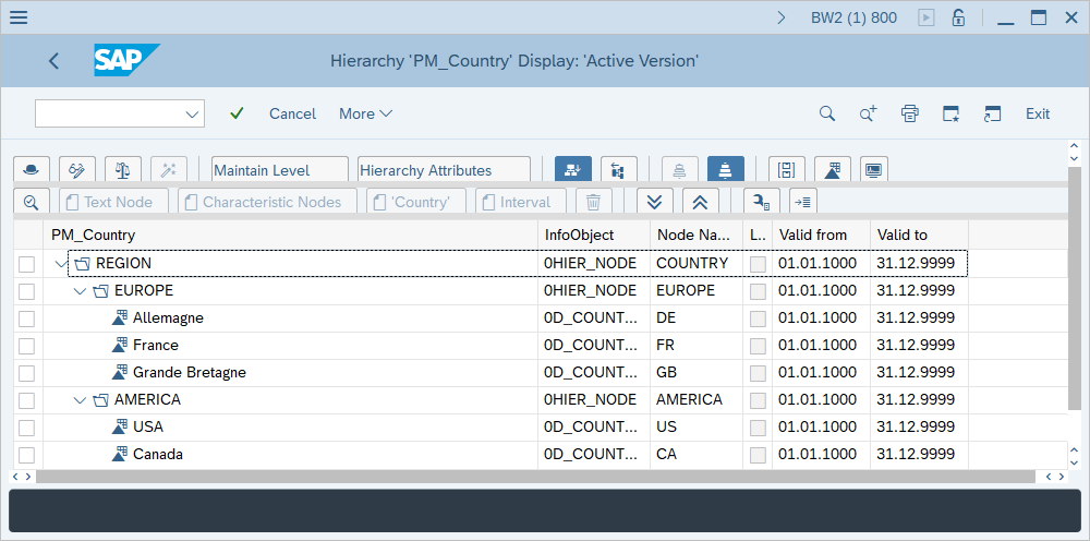 Hierarchy-Table-SAP