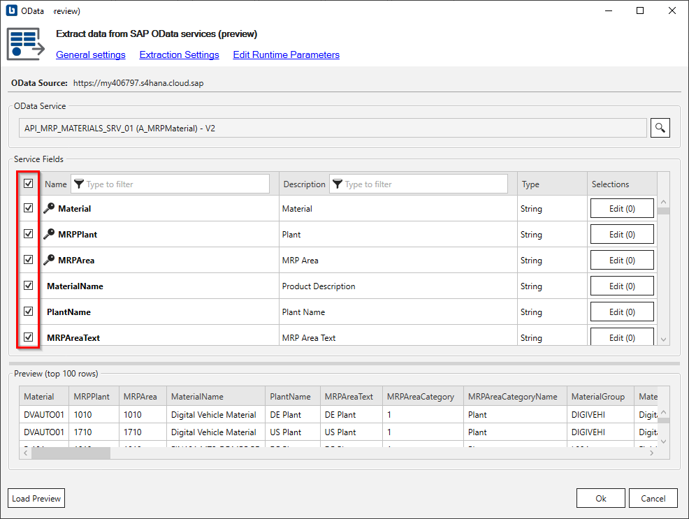 Datasource Preview