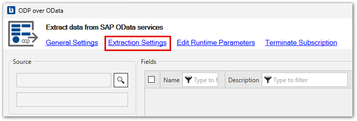 Extraction-Settings