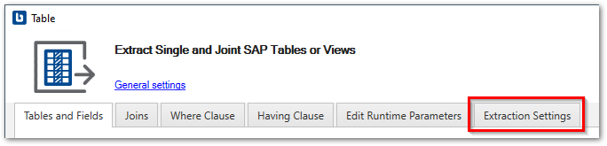 Extraction-Settings