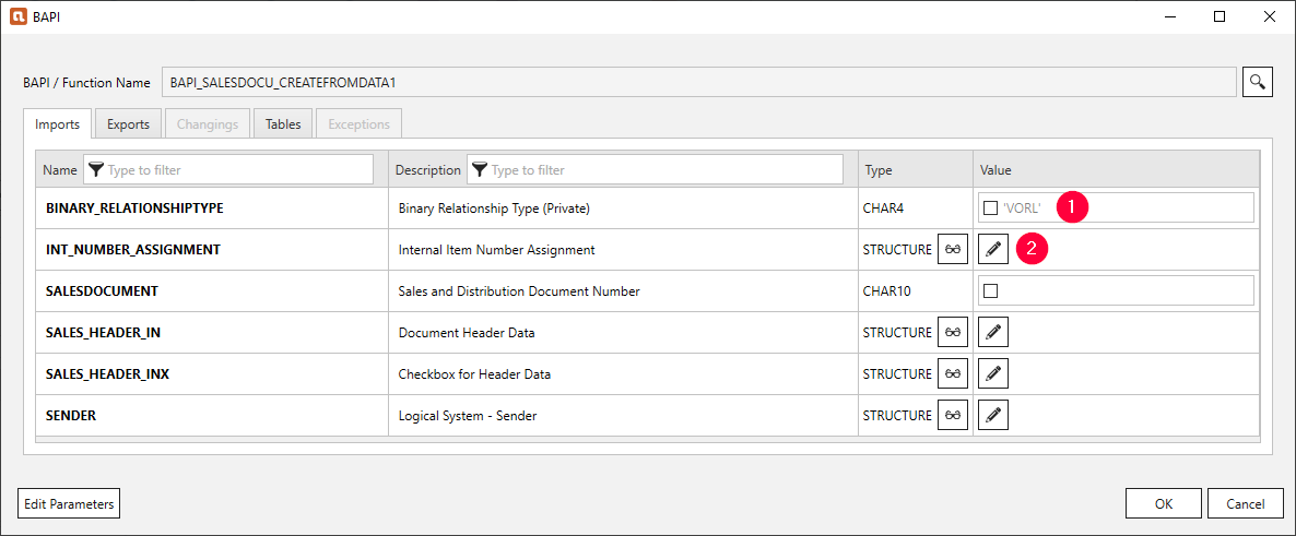 import-parameters