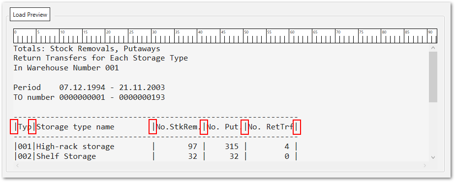 Report-delimiters