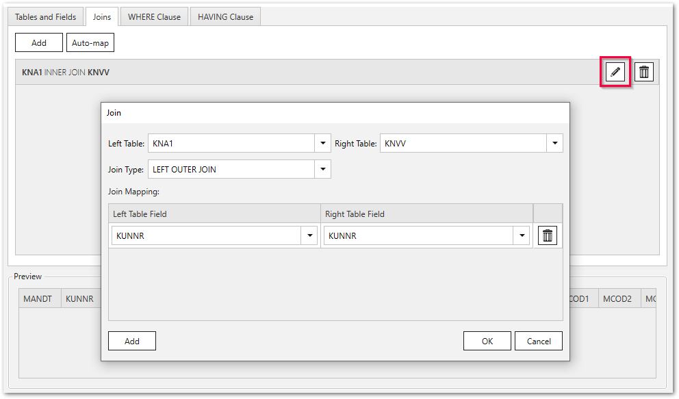 Table-Join-Connections