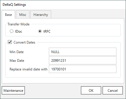 Extraction-Settings