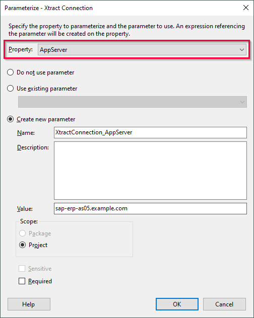 connection-manager-parameterize