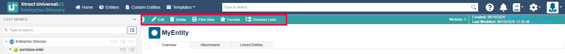 Custom Entity Menu Bar inside a Custom Entity