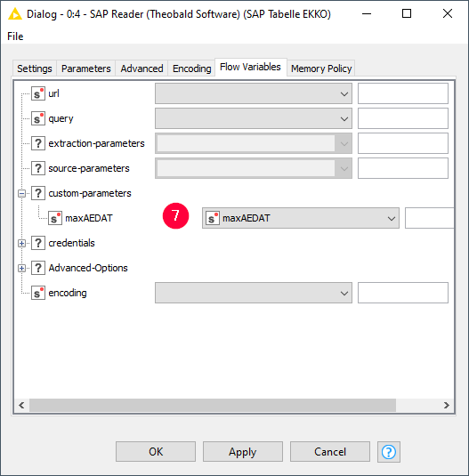 KNIME-SAP-Reader-Flow-Variables