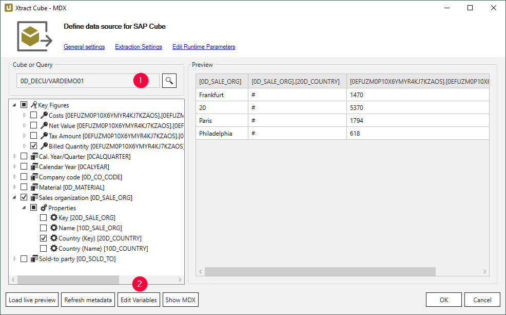 Edit Variables Button