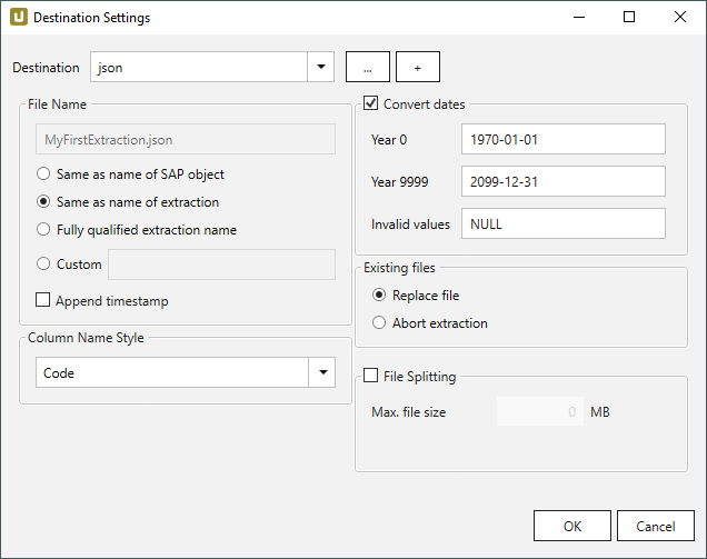 Destination-settings