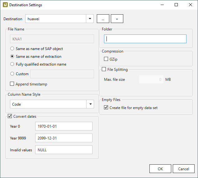 Destination-settings