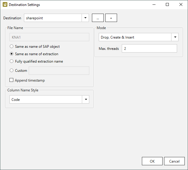 Destination-settings