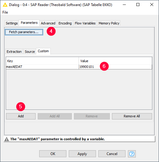 KNIME-SAP-Reader-(Theobald Software)-(SAP Tabelle EKKO)