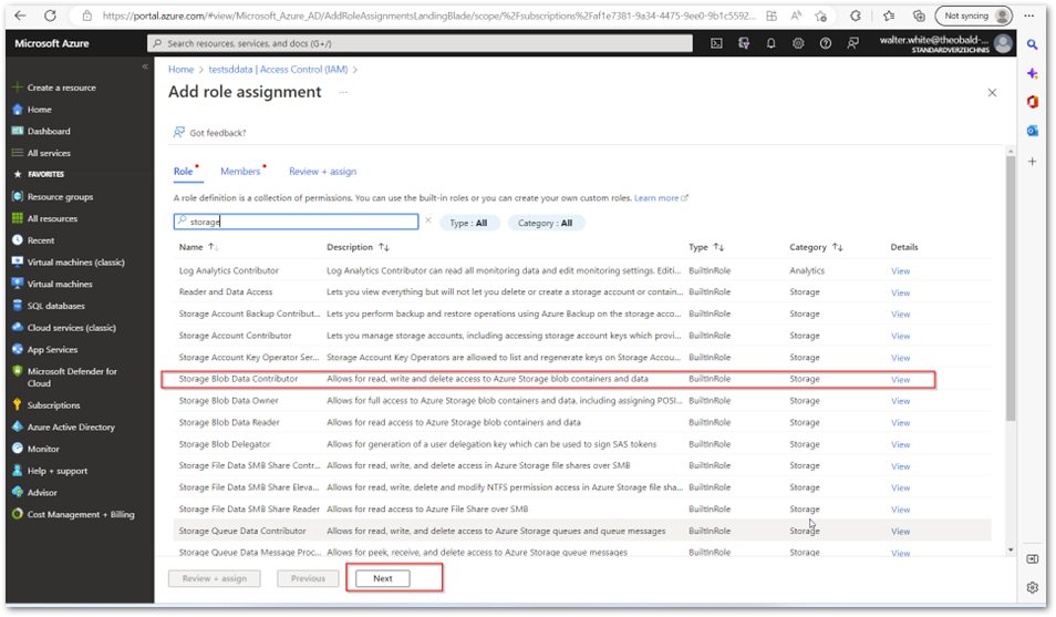 azure-storage-role