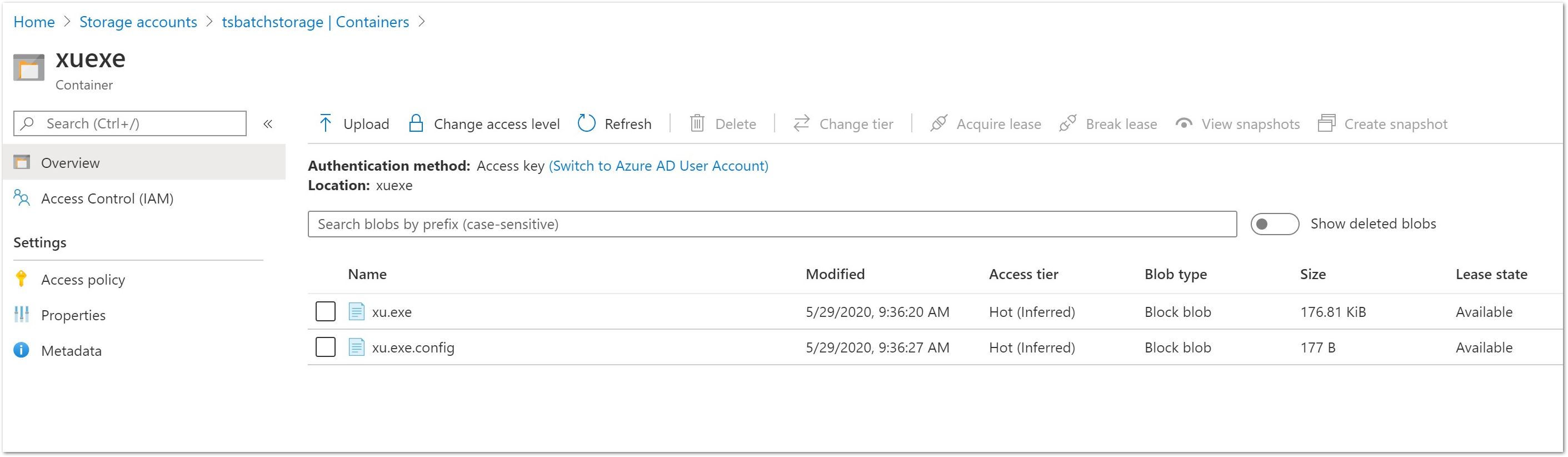 XU data extracts with adf 07