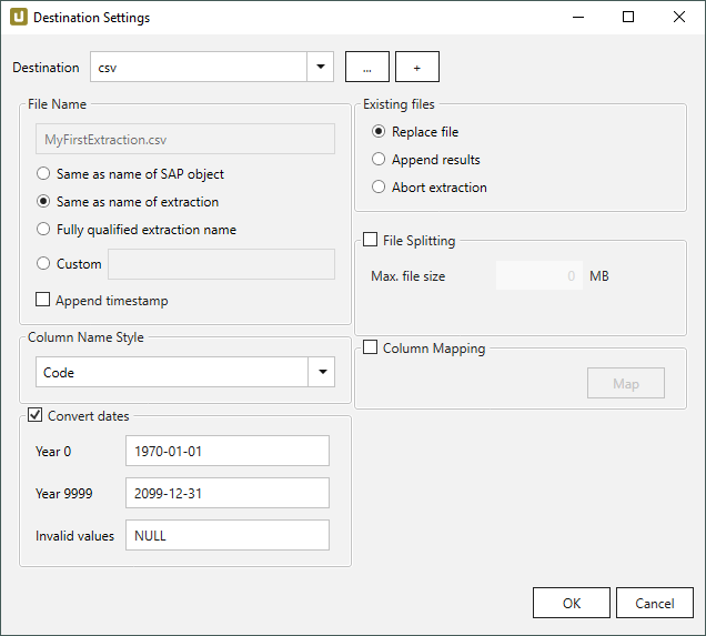 Destination-settings