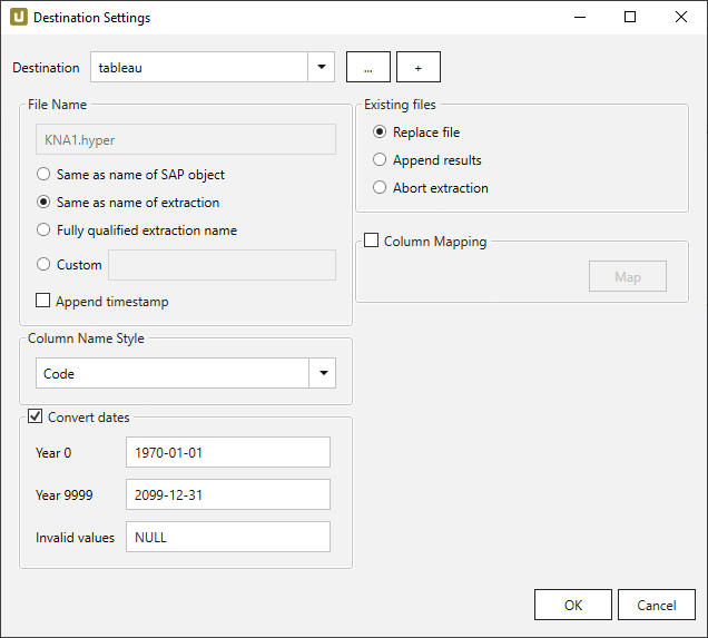 Destination-settings