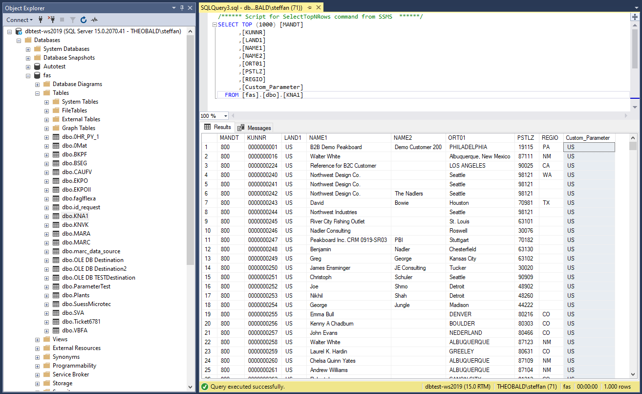 SQL Parameters - Xtract Universal HelpCenter