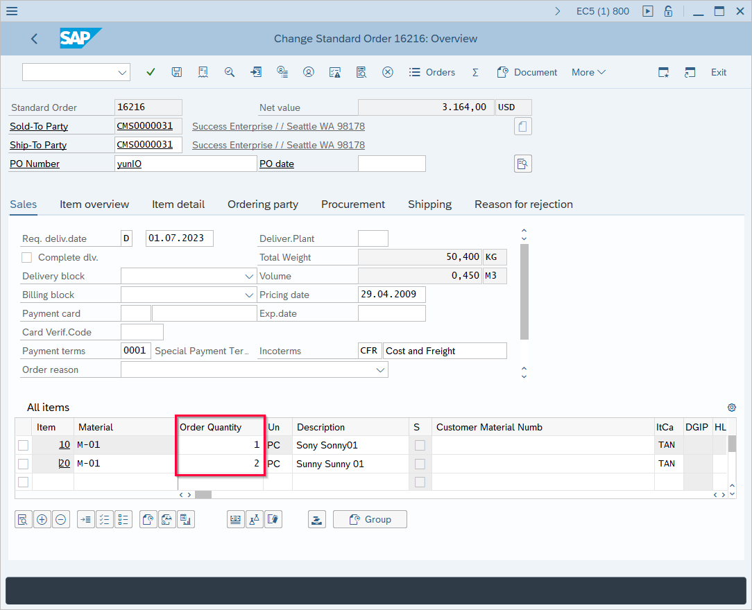 change-sales-order-table-sap