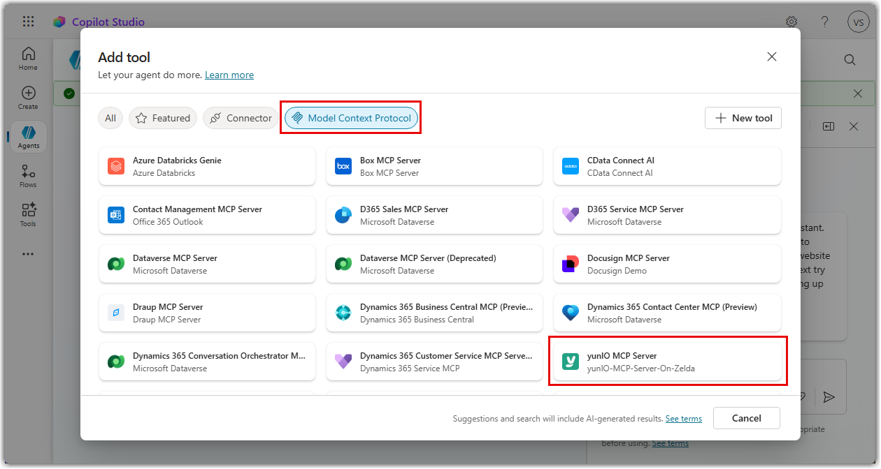 copilot-studio-add-tool-mcp