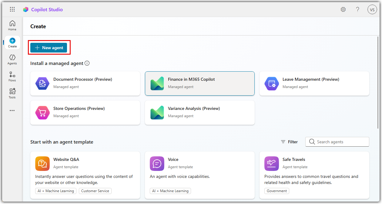 copilot-studio-new-agent