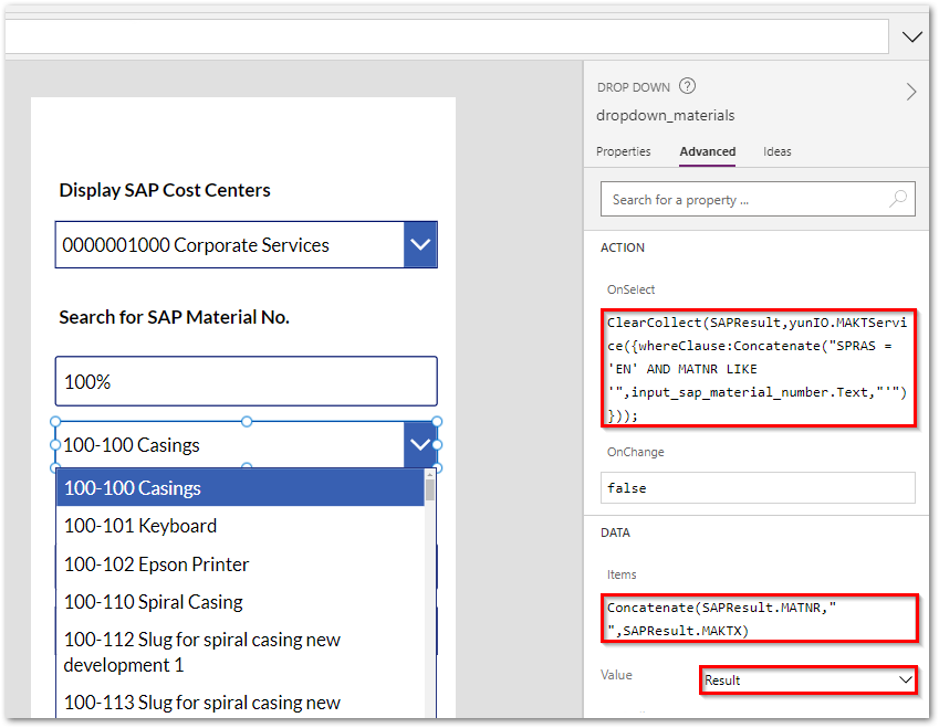 yunio-powerapps-search-materials