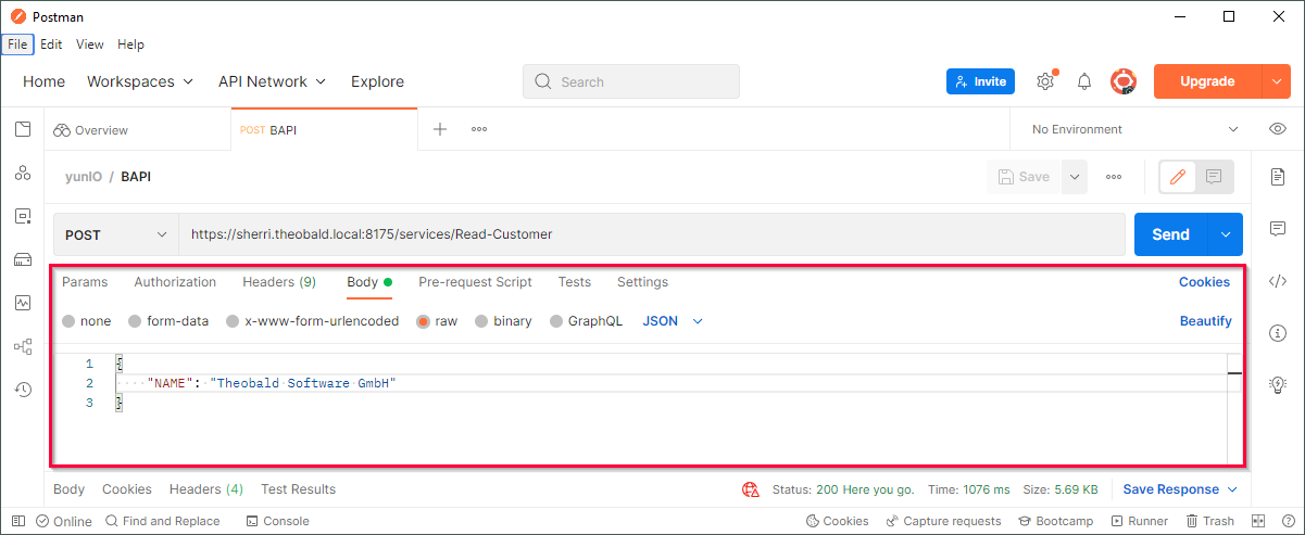 BAPI import parameters