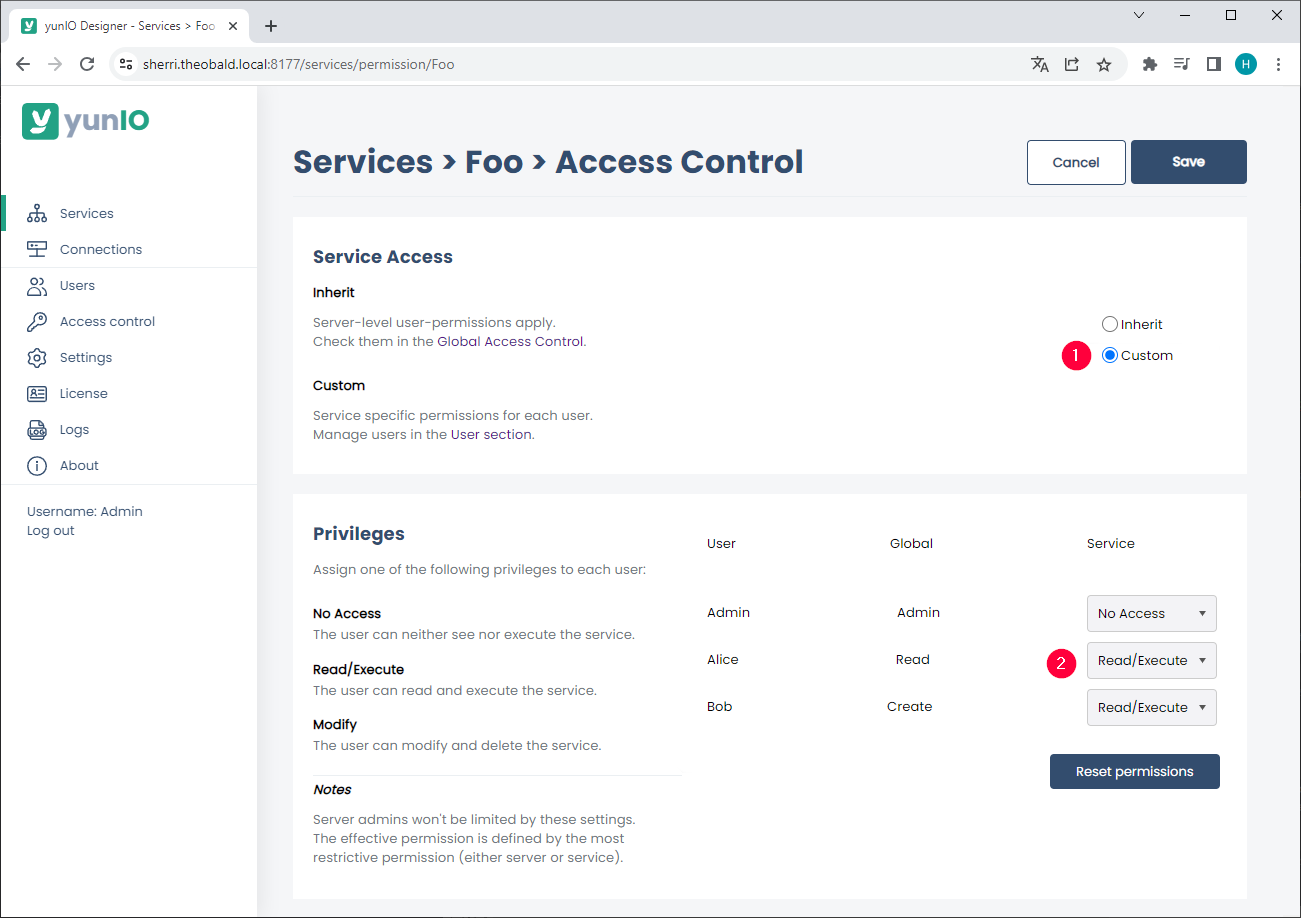 service-access-control-settings