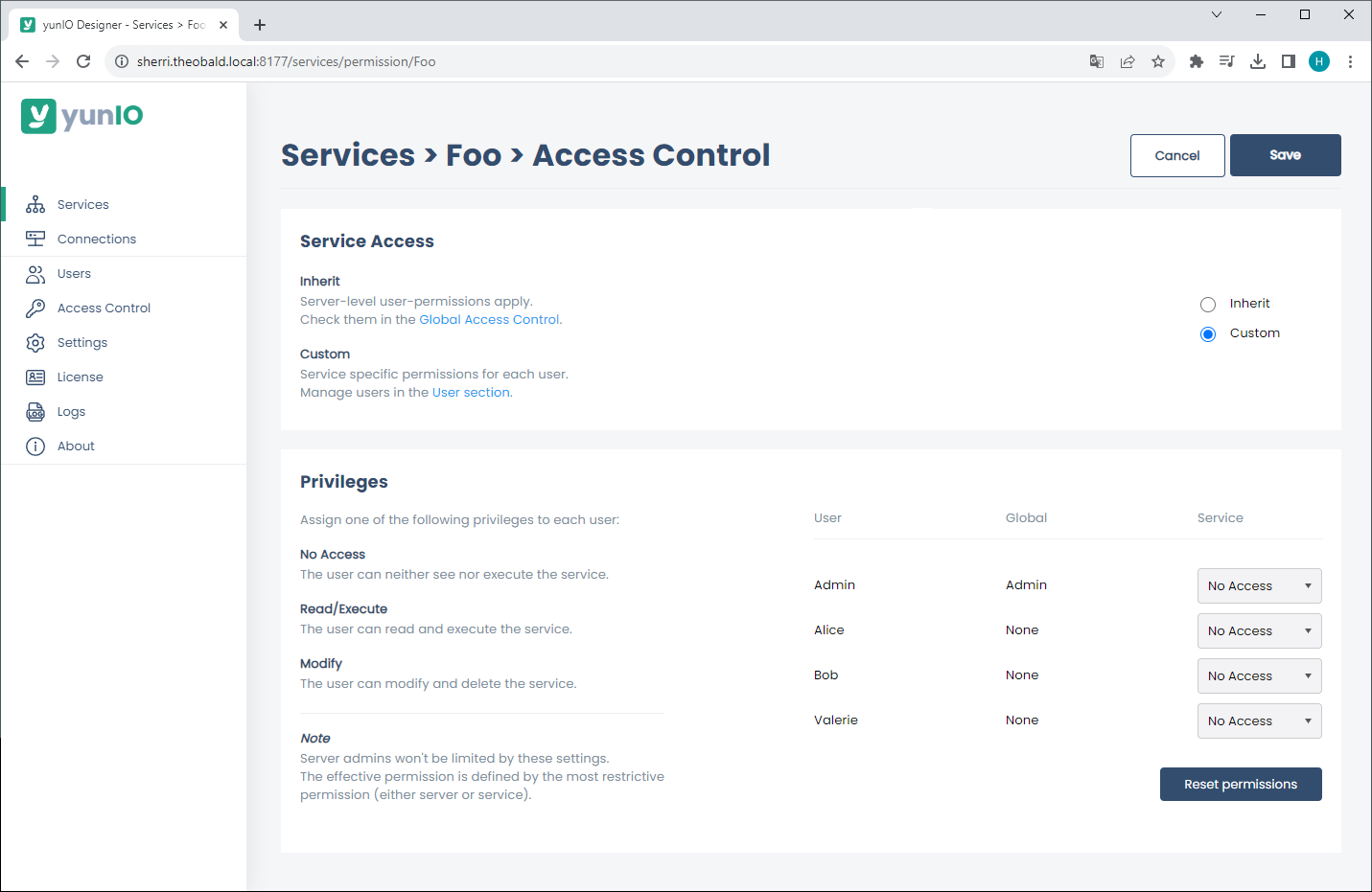 service-access-control