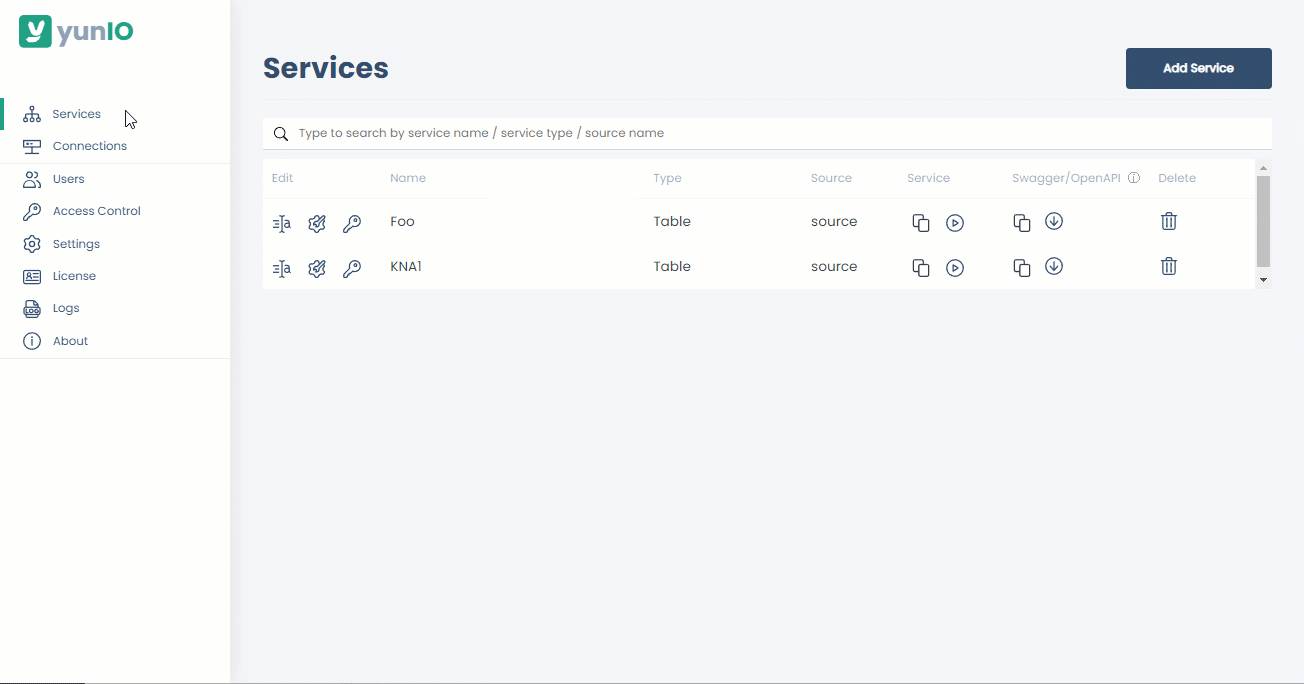 yunIO-service
